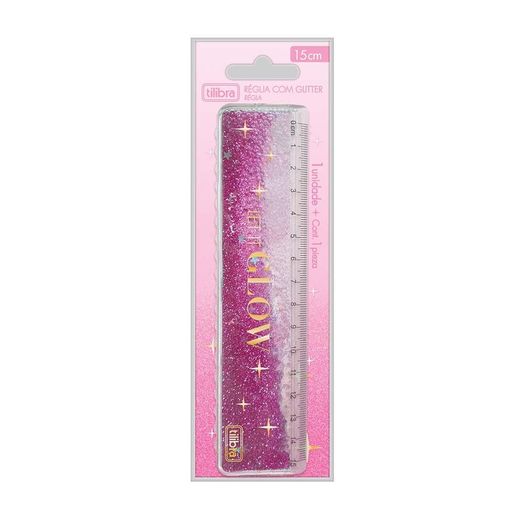 régua 15cm glitter régua 15cm glitter
