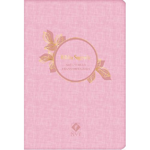 bíblia sagrada nvt - luxo - rosa