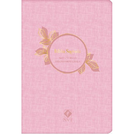bíblia sagrada nvt - luxo - rosa bíblia sagrada nvt - luxo - rosa