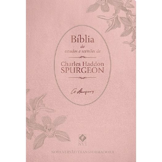 bíblia de estudo - com sermões spurgeon - rosé bíblia de estudo - com sermões spurgeon - rosé