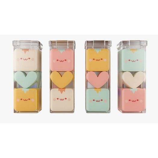 borracha cubinhos com 3 unidades sortidas borracha cubinhos com 3 unidades sortidas