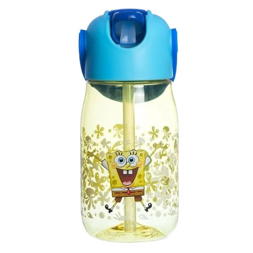 garrafa flip 400ml infantil bob esponja zona criativa