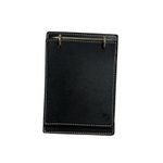 mini fichário executivo couro preto vertical 50 folhas