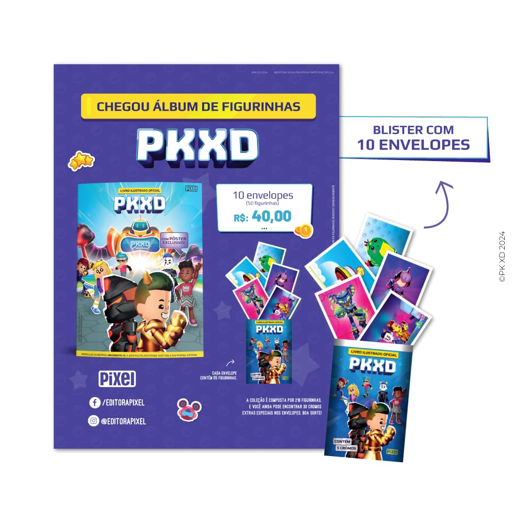 Pkxd - Kit De 10 Envelopes Com 50 Cromos - Livrarias Curitiba
