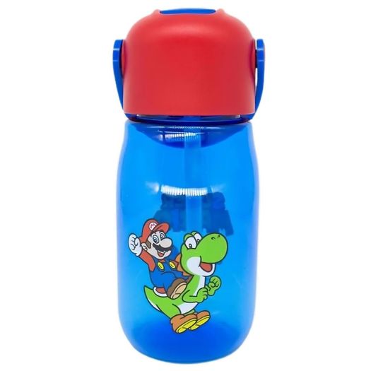 garrafa flip 400ml infantil super mario zona criativa