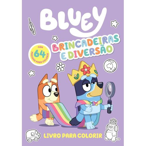 bluey livro para colorir - brincadeiras e diversão