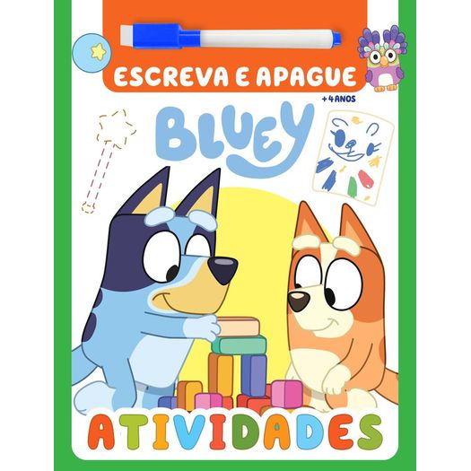 bluey atividades escreva e apague