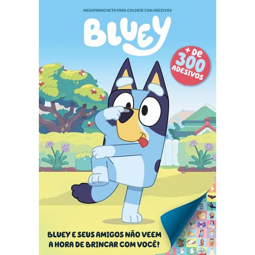 bluey megaprancheta para colorir com adesivos