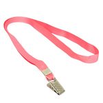 cordão liso rosa com prendedor jacaré fixo cordão liso rosa com prendedor jacaré fixo