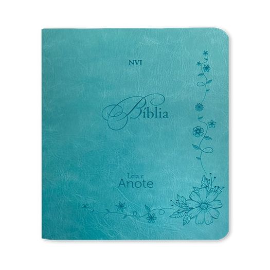 bíblia nvi - leia e anote - luxo - azul