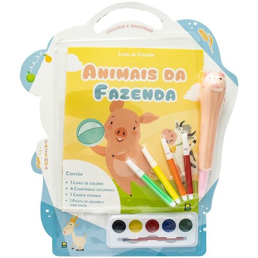 colorir e imaginar - livro-kit: animais da fazenda colorir e imaginar - livro-kit: animais da fazenda