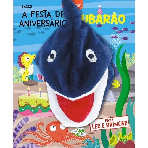 livro fantoche - festa de aniversário do tubarão