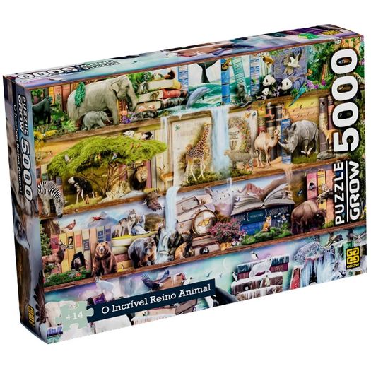 quebra-cabeça 5000 peças o incrível reino animal quebra-cabeça 5000 peças o incrível reino animal