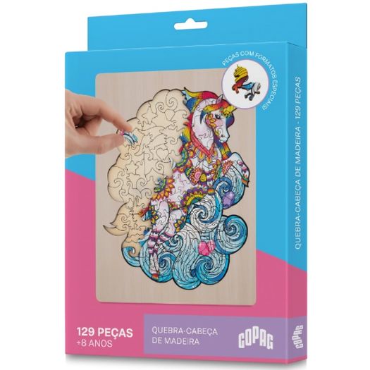 quebra-cabeça de madeira - unicórnio quebra-cabeça de madeira - unicórnio