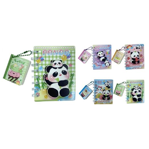 caderno de anotações panda chaveiro 60 folhas diversos modelos caderno de anotações panda chaveiro 60 folhas diversos modelos