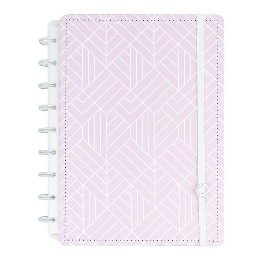 caderno inteligente 80 folhas médio ice pink