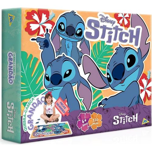 quebra-cabeça 120 peças grandão stitch