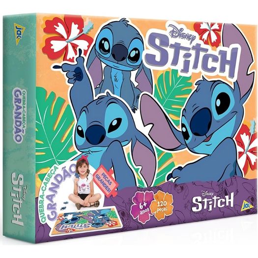 quebra-cabeça 120 peças grandão stitch quebra-cabeça 120 peças grandão stitch