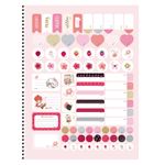 caderno colegial 1x1 80 folhas capa dura moranguinho diversos modelos