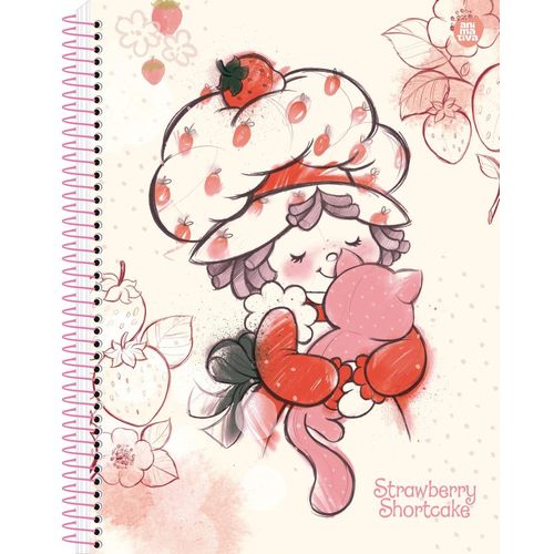 caderno colegial 1x1 80 folhas capa dura moranguinho diversos modelos