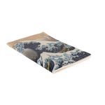 caderno brochura pequeno 64 folhas journal a grande onda com pauta caderno brochura pequeno 64 folhas journal a grande onda com pauta