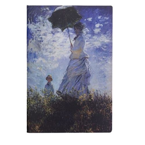 caderno brochura pequeno 64 folhas journal monet pontilhado