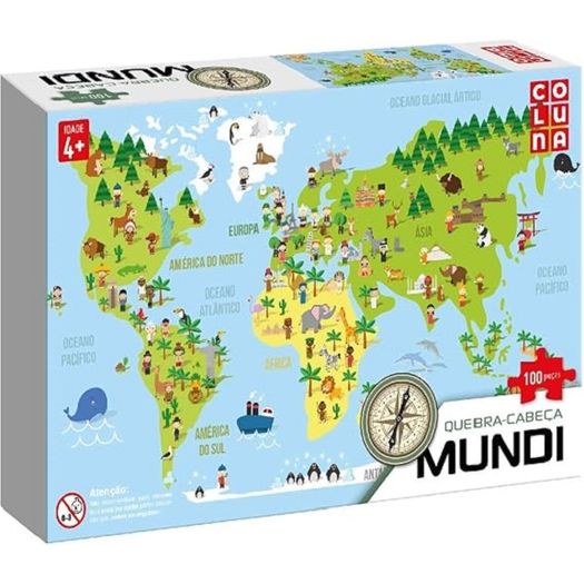 quebra-cabeça 100 peças mundi coluna quebra-cabeça 100 peças mundi coluna