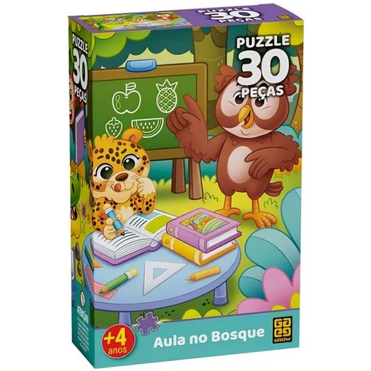quebra-cabeça 30 peças aula no bosque quebra-cabeça 30 peças aula no bosque