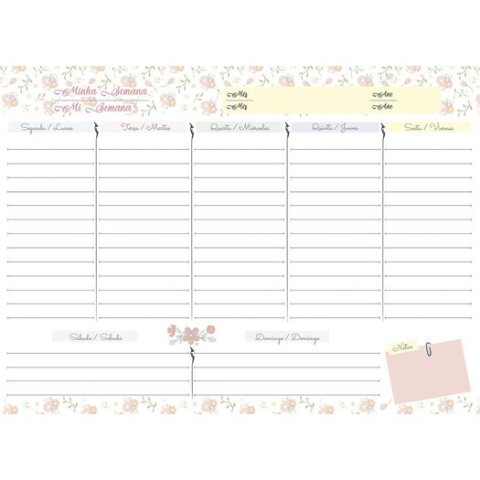 bloco mesa planner permanente semanal detalhes bloco mesa planner permanente semanal detalhes