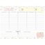 bloco mesa planner permanente semanal detalhes floral