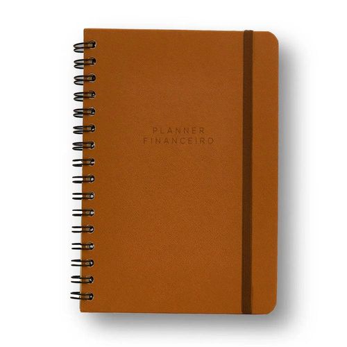 planner permamente clássica financeiro a5 caramelo espiral