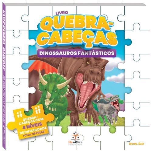 livro quebra-cabeças - dinossauros fantásticos