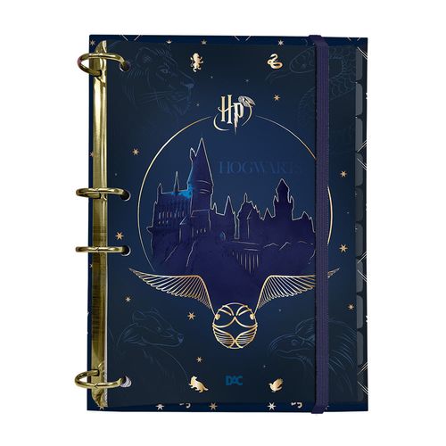 caderno fichário universitário 144 folhas harry potter