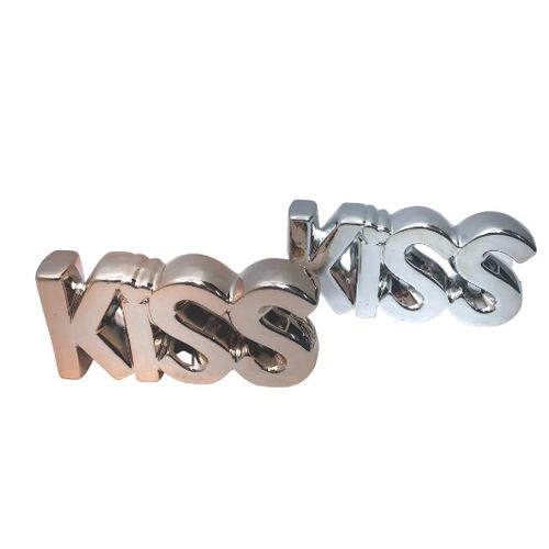 enfeite decoratico kiss de cerâmica 10,8 x 6 cm g-rio