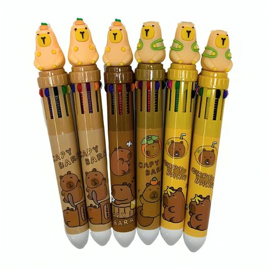 caneta esferográfica 10 cores capivara diversos modelos caneta esferográfica 10 cores capivara diversos modelos