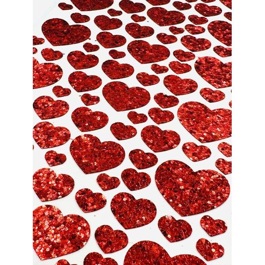 adesivo coração glitter big adesivo coração glitter big