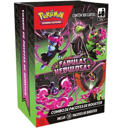 pokémon escarlate e violeta 6.5 - combo de booster - fábulas nebulosas