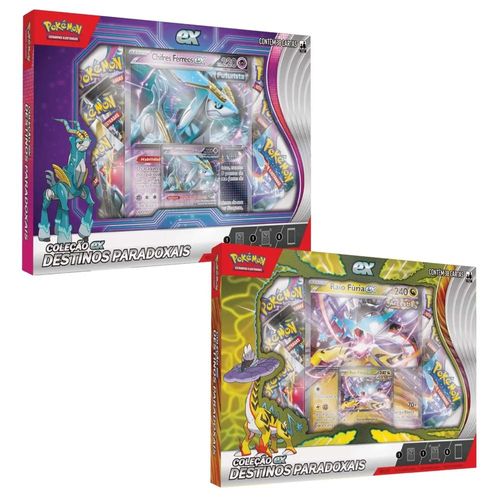 pokemon - box destinos paradoxais - raio furia ex  ou chifres ferreos ex