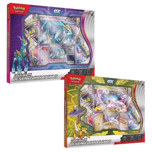 pokemon - box destinos paradoxais - raio furia ex ou chifres ferreos ex pokemon - box destinos paradoxais - raio furia ex ou chifres ferreos ex
