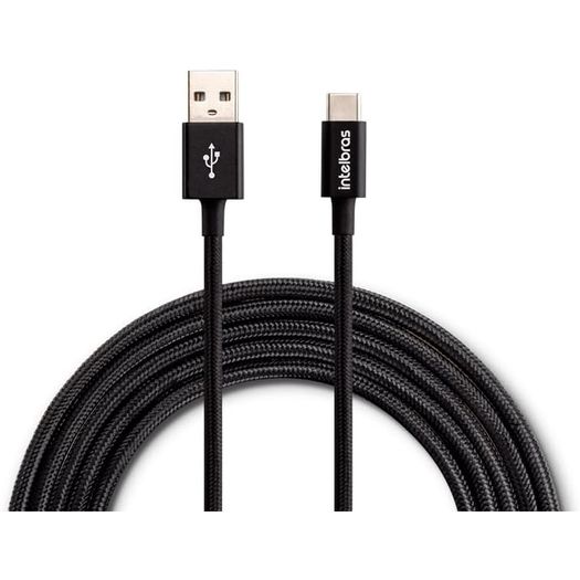 cabo usb - usb-c 1,5m preto (euac 15np) - intelbras cabo usb - usb-c 1,5m preto (euac 15np) - intelbras
