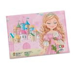 princesas prancheta para colorir com 1500 adesivos