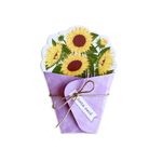 cartão formato buque girassol cartão formato buque girassol