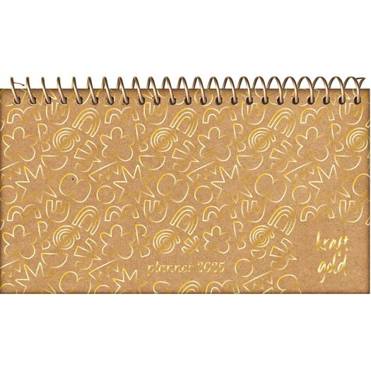 agenda 2026 diaria kraft gold espiral superior diversos modelos agenda 2026 diaria kraft gold espiral superior diversos modelos