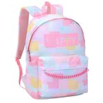 mochila com alça be happy pink marshmallow