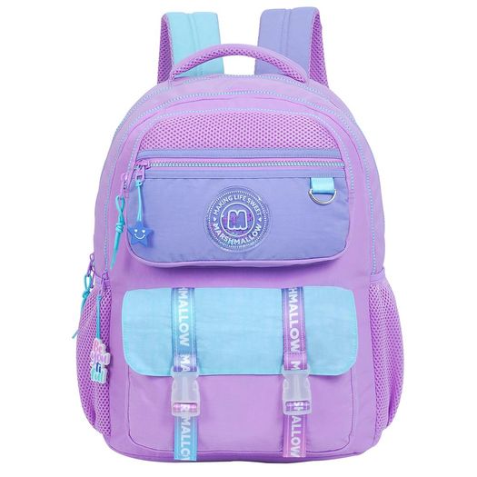mochila com alça galaxy purple marshmallow