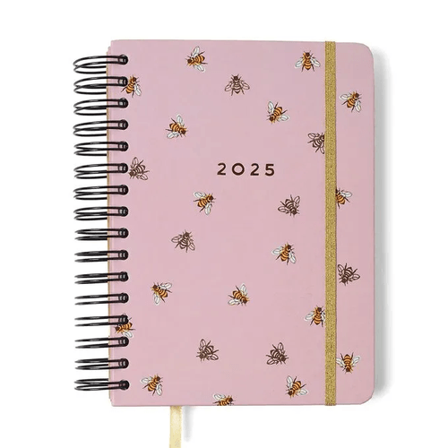 agenda 2025 diária melissa a5 colméia rosa espiral