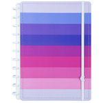 caderno inteligente 80 folhas grande shades of pink + canetas stabilo