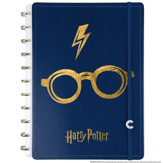 caderno inteligente 80 folhas grande harry potter azul caderno inteligente 80 folhas grande harry potter azul