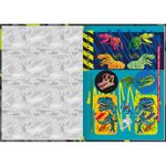 caderno linguagem brochura 48 folhas capa dura raptor