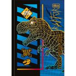 caderno linguagem brochura 48 folhas capa dura raptor